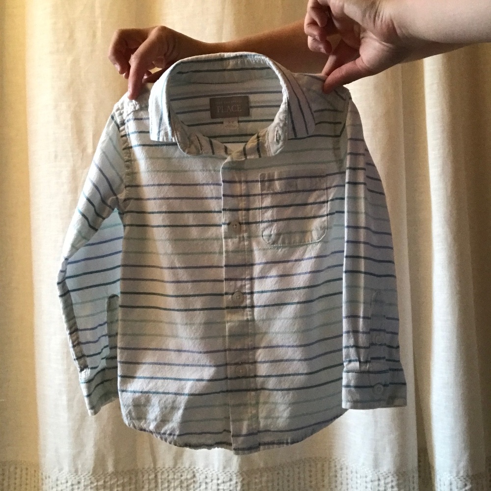 Children's Place striped oxford